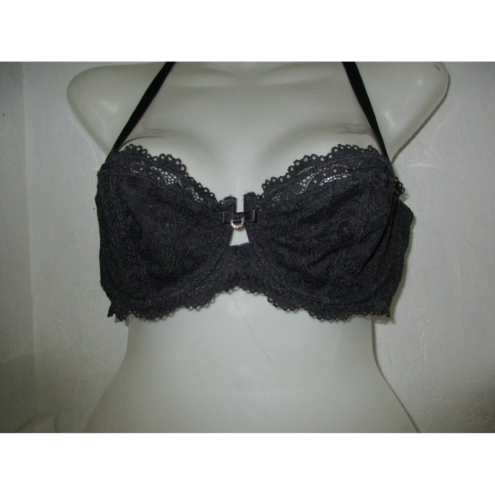 Montelle 9201 Eclipse Keyhole Balconnet Bra Steel Size 34D NWOT!!!